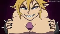 Redare Bowsette cu degetele în jos (hinca p)