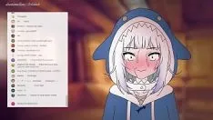 Riproduci Gawr Gura ha dimenticato di spegnere lo streaming prima del sesso! anime hentai 2d (cartoni porno)