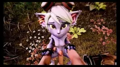 Putar Pesta Yordle 3D: Tristana & Teman dalam Kegilaan Creampie Anal