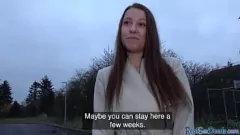 Redare Minunata bustioasa in ciorapi ridicata in public pentru o aventura salbatica in aer liber cu muie si sex pasional